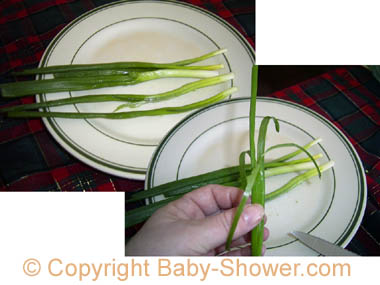 
 Ingredients for a Vegetable Bouquet 
 (Edible Flower Basket) 
 © Baby-Shower.com
 