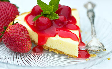  Cheesecake with Cherry Topping 