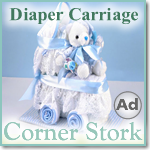 Baby Boy Blue Diaper Carriage